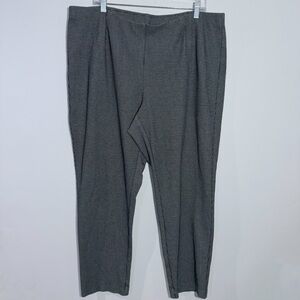 J. Jill Ponte Black And White Ankle-Length Straight Pants
